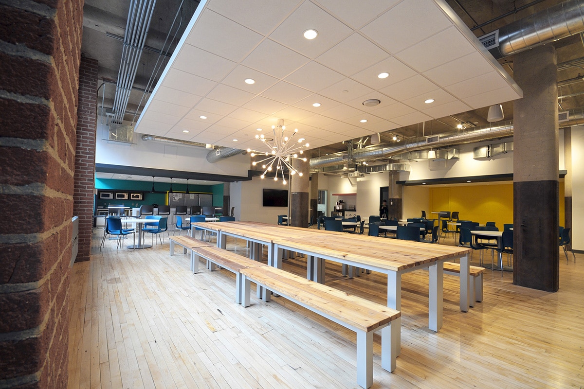 Commercial Interior Projects - Cafeteria at Mediative designed by VAD Interior Designers