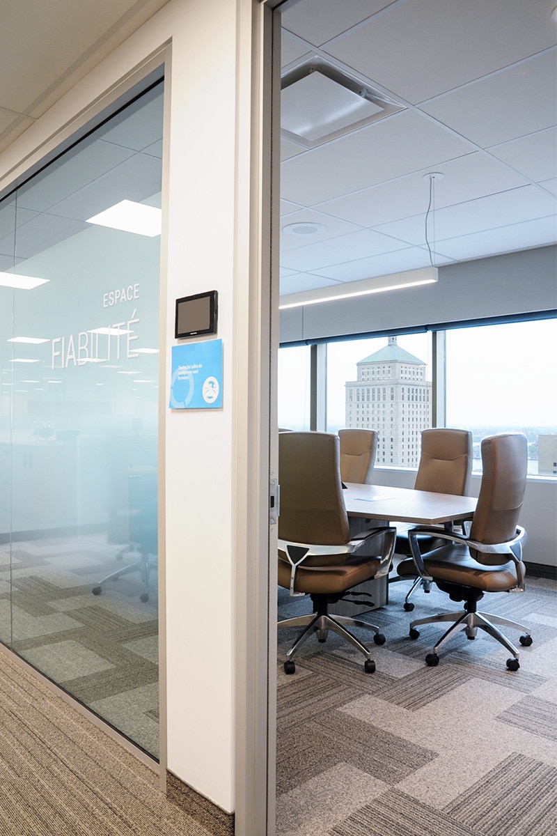 Commercial Interior Projects - Board Room at Logistec headquarters in Montreal designed by VAD Interior Designers
